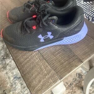 Under Armour Kids Black and Blue Sneakers